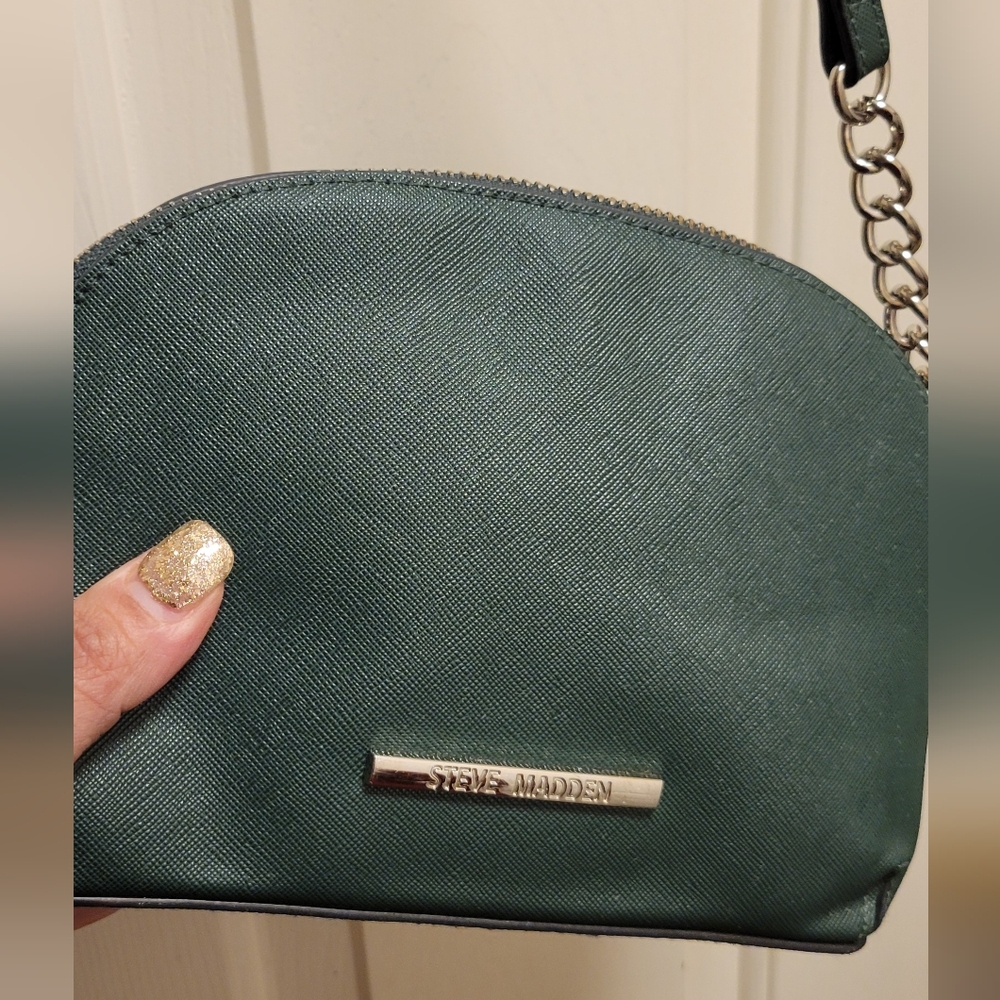 Steve Madden Mini Dome Crossbody Bag Dark Hunter Green EUC